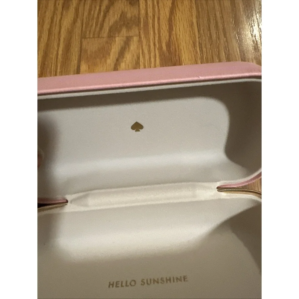 Kate Spade New York Hard Shell Glasses Case Hello Sunshine Sunglasses Pink Green